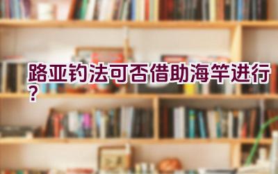 路亚钓法可否借助海竿进行？插图