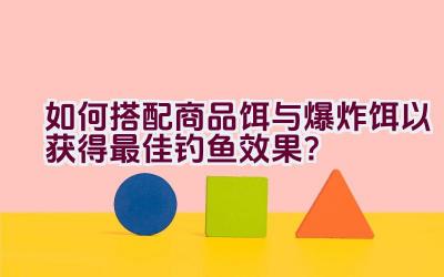 如何搭配商品饵与爆炸饵以获得最佳钓鱼效果？插图