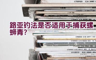 路亚钓法是否适用于捕获螺蛳青？插图