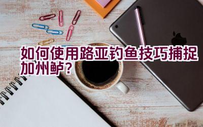 如何使用路亚钓鱼技巧捕捉加州鲈？插图