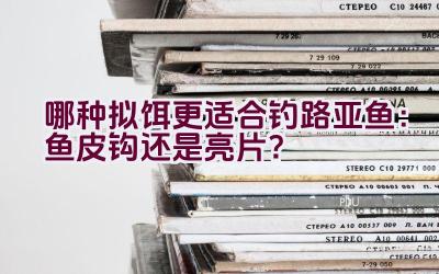 哪种拟饵更适合钓路亚鱼：鱼皮钩还是亮片？插图