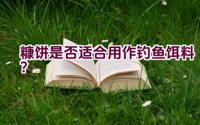 糠饼是否适合用作钓鱼饵料？插图