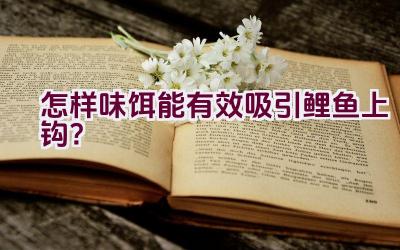 怎样味饵能有效吸引鲤鱼上钩？插图