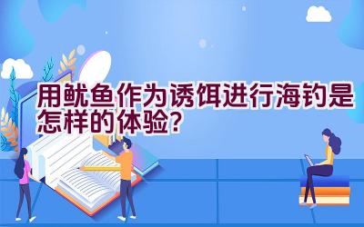 用鱿鱼作为诱饵进行海钓是怎样的体验？插图