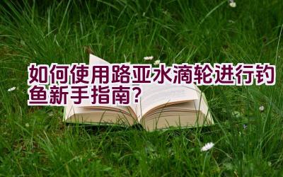 如何使用路亚水滴轮进行钓鱼新手指南？插图