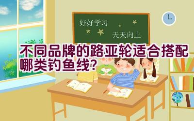 不同品牌的路亚轮适合搭配哪类钓鱼线？插图