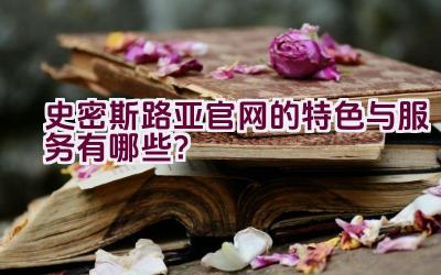 史密斯路亚官网的特色与服务有哪些？插图