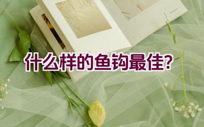 什么样的鱼钩最佳？插图