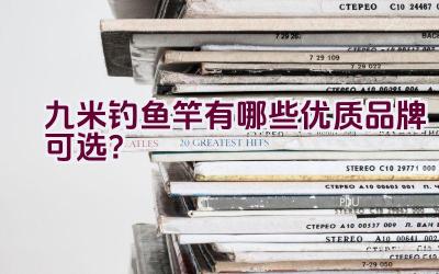 九米钓鱼竿有哪些优质品牌可选？插图