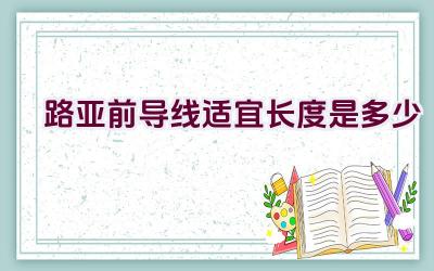 路亚前导线适宜长度是多少插图