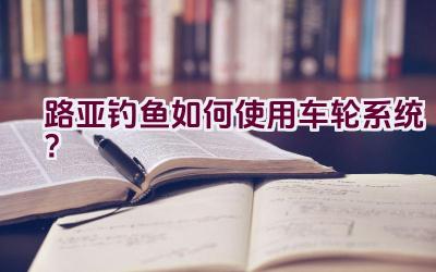 路亚钓鱼如何使用车轮系统？插图