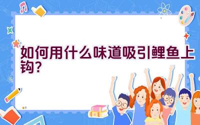 如何用什么味道吸引鲤鱼上钩？插图