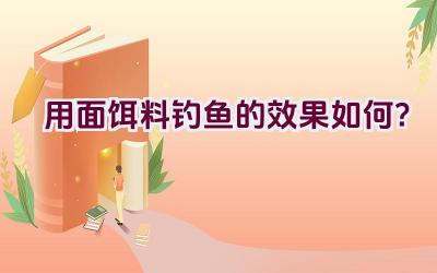 用面饵料钓鱼的效果如何？插图