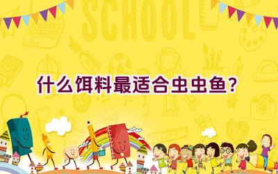 什么饵料最适合虫虫鱼？插图