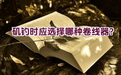 矶钓时应选择哪种卷线器？插图