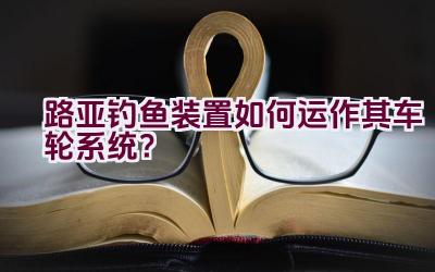路亚钓鱼装置如何运作其车轮系统？插图