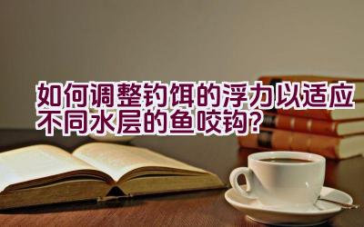 如何调整钓饵的浮力以适应不同水层的鱼咬钩？插图