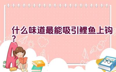什么味道最能吸引鲤鱼上钩？插图