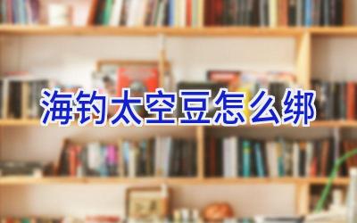 海钓太空豆怎么绑插图
