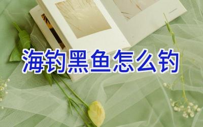 海钓黑鱼怎么钓插图