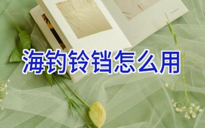 海钓铃铛怎么用插图