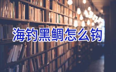 海钓黑鲷怎么钩插图