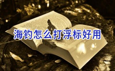 海钓怎么打浮标好用插图