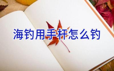 海钓用手杆怎么钓插图