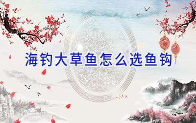 海钓大草鱼怎么选鱼钩插图