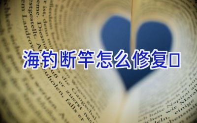 海钓断竿怎么修复插图
