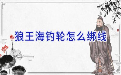 狼王海钓轮怎么绑线插图