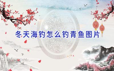 冬天海钓怎么钓青鱼图片插图