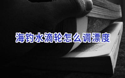 海钓水滴轮怎么调漂度插图