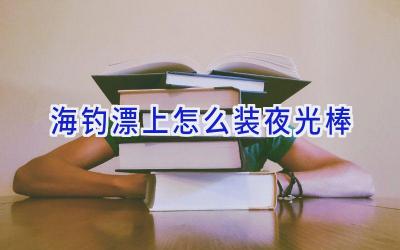 海钓漂上怎么装夜光棒插图
