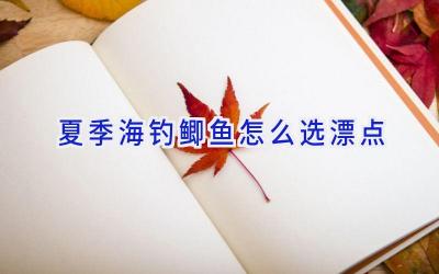 夏季海钓鲫鱼怎么选漂点插图