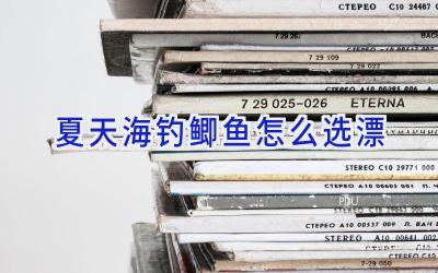 夏天海钓鲫鱼怎么选漂插图