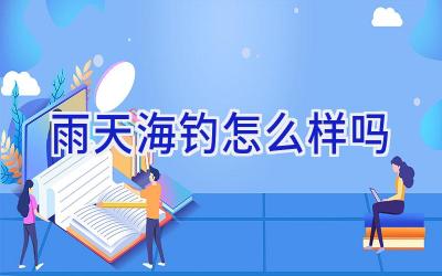 雨天海钓怎么样吗插图