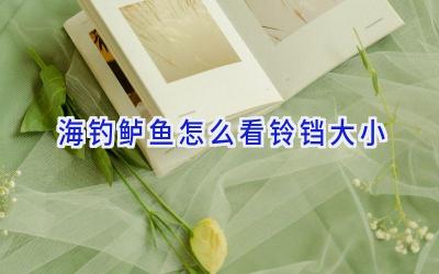 海钓鲈鱼怎么看铃铛大小插图
