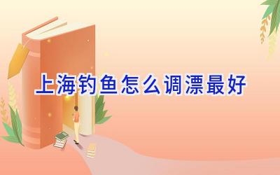 上海钓鱼怎么调漂最好插图