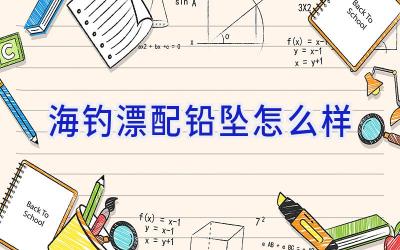 海钓漂配铅坠怎么样插图