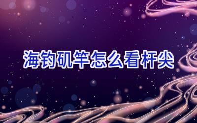 海钓矶竿怎么看杆尖插图 海钓矶竿怎么看杆尖插图