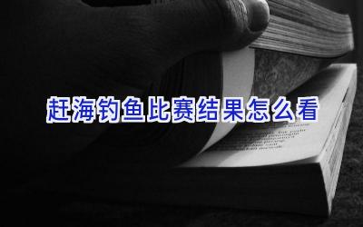 赶海钓鱼比赛结果怎么看插图