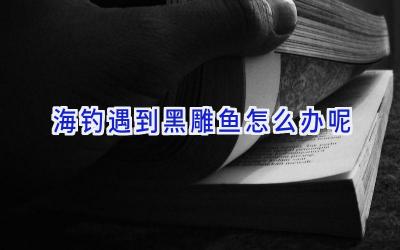 海钓遇到黑雕鱼怎么办呢插图