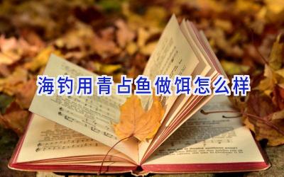 海钓用青占鱼做饵怎么样插图