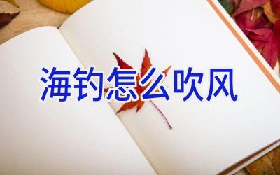 海钓怎么吹风插图