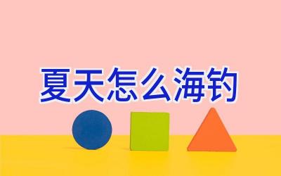 夏天怎么海钓插图