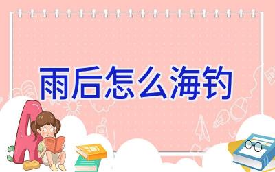 雨后怎么海钓插图
