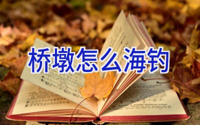 桥墩怎么海钓插图