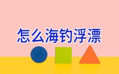 怎么海钓浮漂插图