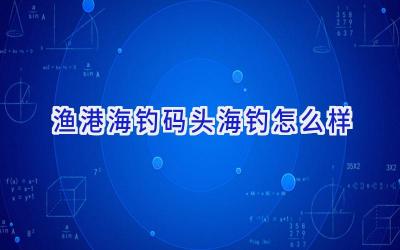 渔港海钓码头海钓怎么样插图 渔港海钓码头海钓怎么样插图